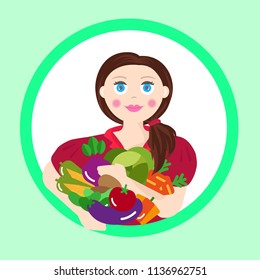 Girl Farmer Vegetables