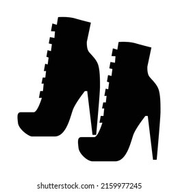 girl fashion high heels shoe icon. on white background