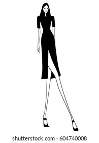 Girl, fashion, vector illustration 