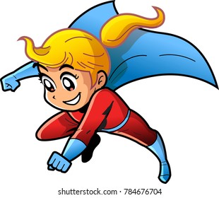 Girl Female Superhero cartoon vector anime manga clipart