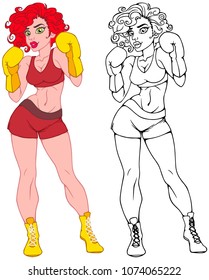 girl fighters for your design