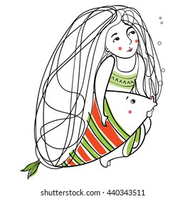 Girl with fish