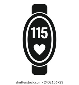 Girl fitness band icon simple vector. System sport data. Network run