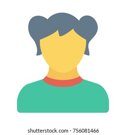  girl flat icon