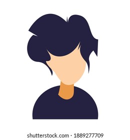 girl flat illustration photo profile 