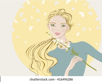 girl with flover