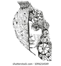 the girl in the flower