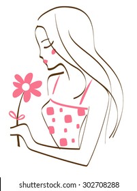 Girl with flower