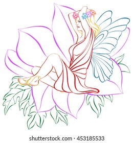 Girl and flower