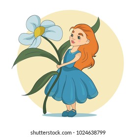 girl with flower Thumbelina