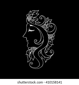 Girl with flowers