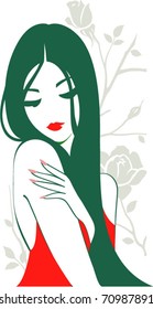 Girl with flowers