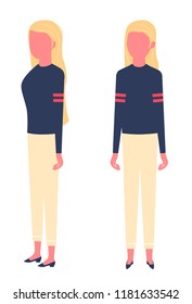 Girl front and side
