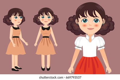 Girl front and side