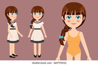 Girl front and side