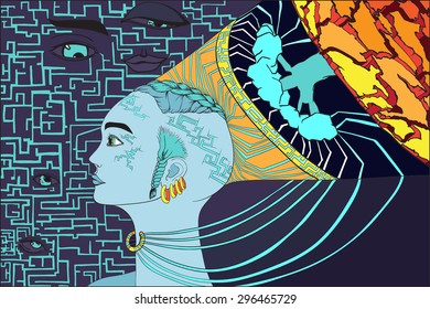 Girl of the future, the universe of the imagination.