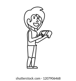 girl with game control character