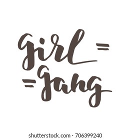 Girl gang lettering