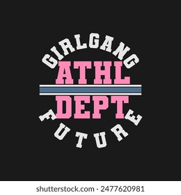 girl gang slogan vector  illustration for tee shirt kids - girl hoodie,  and sticker