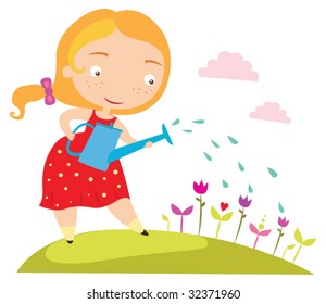 girl in garden