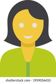 Girl genuine happiness and warm, positive feelings Face Expression Concept Vector Icon Design, Business Plan Accomplishment Symbol, Measurable Objective Sign, Worker Seems Happy after Achieving Stock