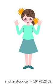 
A girl with a gesture