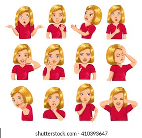 girl gestures and facial expressions