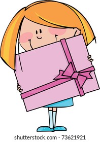 Girl with gift