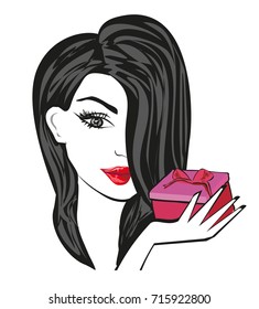 girl with gift box