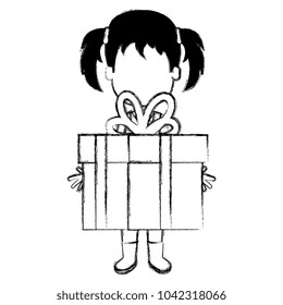 girl with gift character