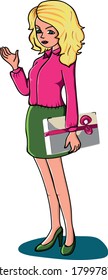 Girl with a gift in her hands