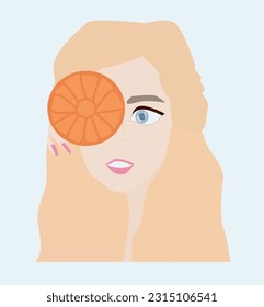 Girl with ginger hair and orange