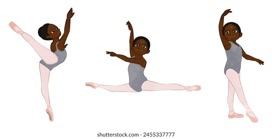 Girl giving basic ballet lessons  set