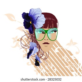 girl with glasses