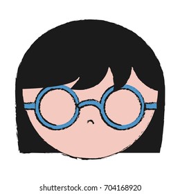 girl with glasses icon