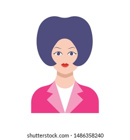 girl glyph flat vector icon