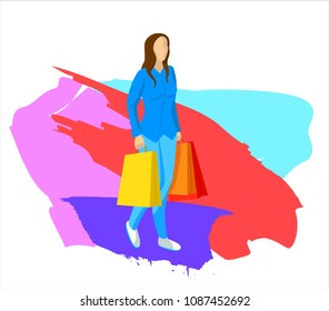 girl goes shopping