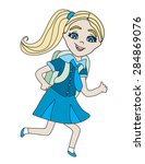 girl going to school 
