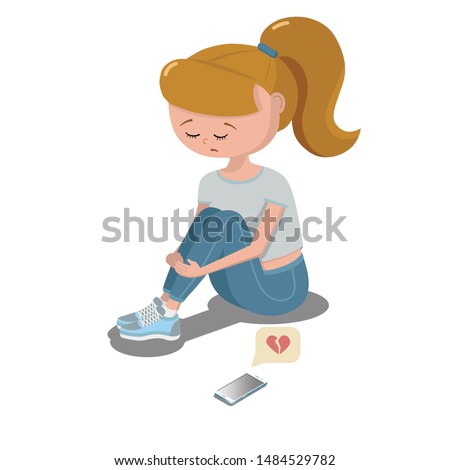 Girl got upset because she recieved a sad message