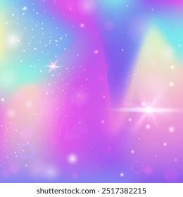 Mädchen Gradient. Purple Magic Hologram. Einladung der Prinzessin. Irisierendes Pastelgewebe. Pink Fantasy Pattern. Lilac Galaxy Hintergrund. Regenbogenhintergrund. Candy Girl Gradient.