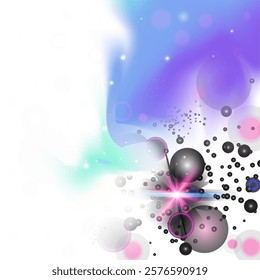 Girl Gradient. Purple Unicorn Pattern. Princess Hologram. Iridescent Cosmic Effect. Pink Galaxy Background. Blue Sparkles Invitation. Kawaii Texture. Candy Girl Gradient.