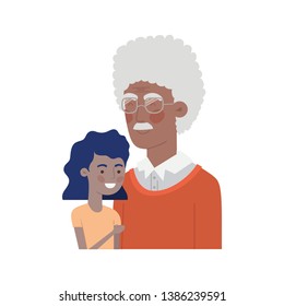 girl and grandfather avatar character