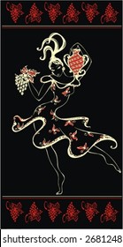 girl with grape, logo