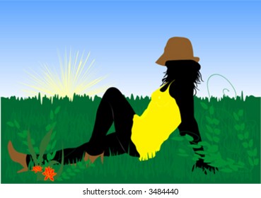 girl in grass