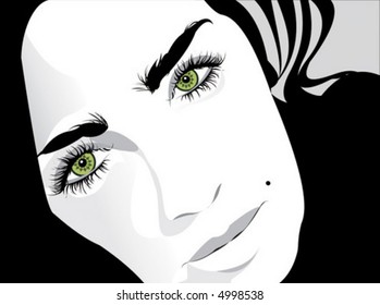 girl with green eyes