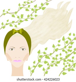 Girl with green headband