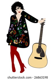 Girl with a guitar