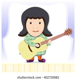 girl with a guitar