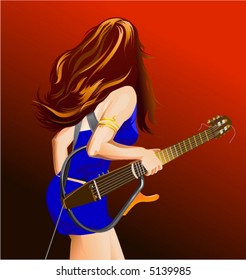 girl with guitar