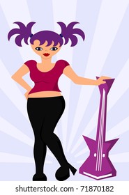 girl with guitar